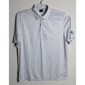 Greg Norman ML75 2 Below Solar XP Play Dry Golf Polo. Men's Large. Gray/White
